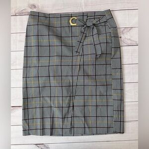 EST. 1946 Women’s Plaid Wrap Pencil Skirt – Size 16 Belted Waist –Stretch Fabric